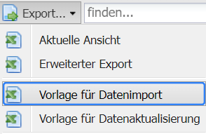 Screenshot des Excel-Vorlagen-Downloads mit Markierung