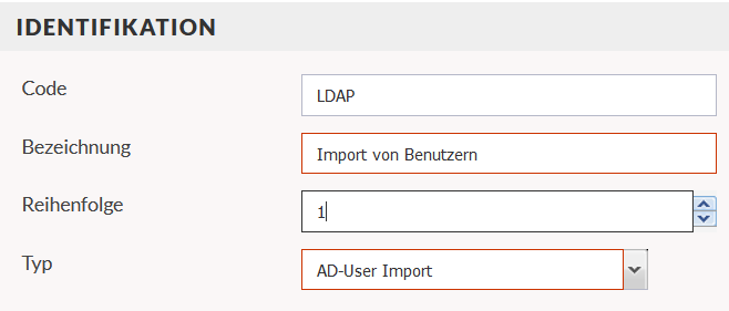 Screenshot des ausgefüllten Formulars