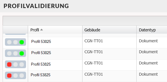 Screenshot Ampelansicht