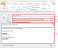 Screenshot einer E-Mail mit nummerierter Markierung der einzelnen Elemente